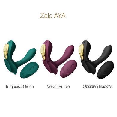 Смарт-вібратор у трусики Zalo - AYA Velvet Purple, насадка та пульт ДК &mdash; купити в інтим-бутику EroticToys