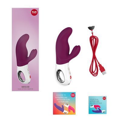Вібратор-кролик Fun Factory MISS BI grape/white (м'яте паковання!!!) &mdash; купити в інтим-бутику EroticToys