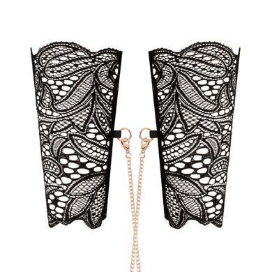 Мереживні наручники та комір Rosy Gold - Lace Cuffs and Collar - Black &mdash; купити в інтим-бутику EroticToys