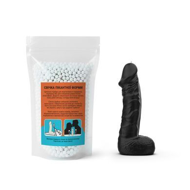 Свічка у вигляді члена Чистий Кайф MEDIUM Black &mdash; купити в інтим-бутику EroticToys