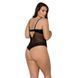 Боді Passion Exclusive NORTH BODY 6XL/7XL black, відкриті груди, з доступом, вініл та мережива в інтим-бутику EroticToys