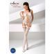 Бодістокінг Passion BS054 white, комбінезон, імітація панчіх, відкритий животик в інтим-бутику EroticToys